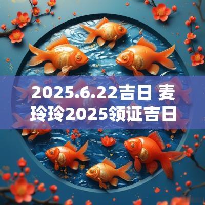 2025.6.22吉日 麦玲玲2025领证吉日