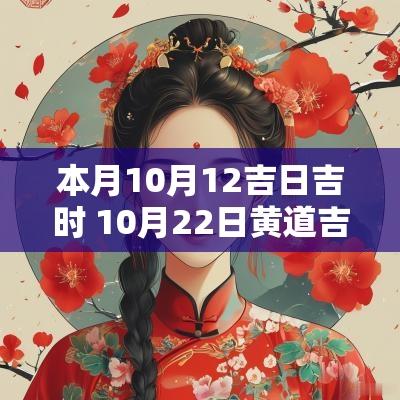 本月10月12吉日吉时 10月22日黄道吉日
