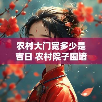 农村大门宽多少是吉日 农村院子围墙大门吉日