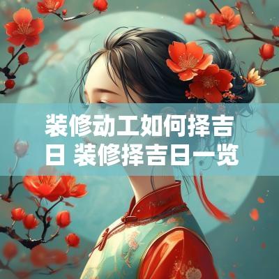 装修动工如何择吉日 装修择吉日一览表