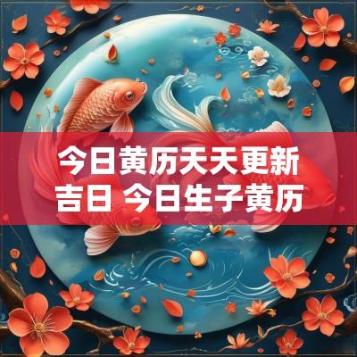 今日黄历天天更新吉日 今日生子黄历吉日吉时查询