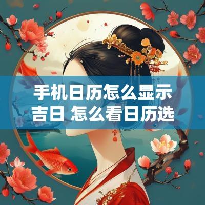手机日历怎么显示吉日 怎么看日历选吉日结婚