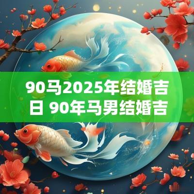 90马2025年结婚吉日 90年马男结婚吉日2025