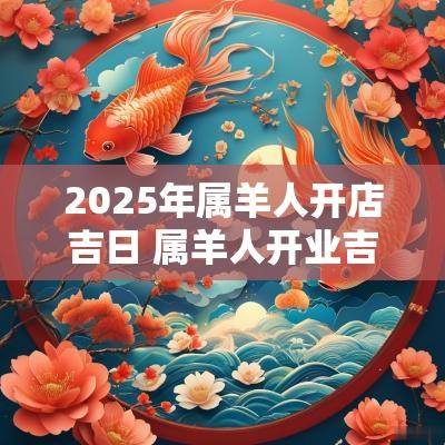 2025年属羊人开店吉日 属羊人开业吉日查询