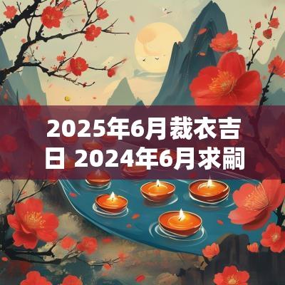 2025年6月裁衣吉日 2025年6月求嗣吉日一览表