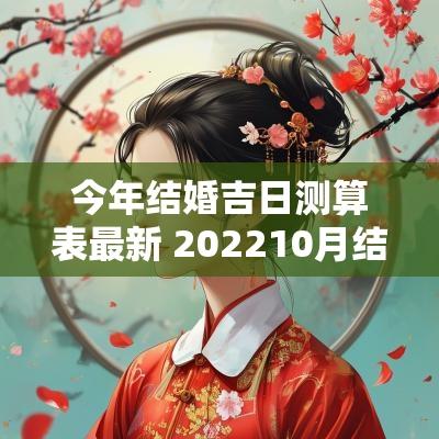 今年结婚吉日测算表最新 202510月结婚吉日