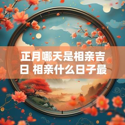 正月哪天是相亲吉日 相亲什么日子最好农历