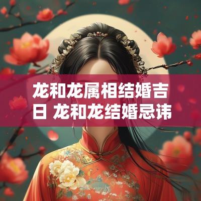 龙和龙属相结婚吉日 龙和龙结婚忌讳什么属相
