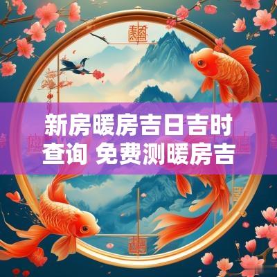 新房暖房吉日吉时查询 免费测暖房吉日的软件