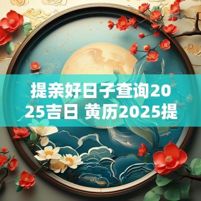 提亲好日子查询2025吉日 黄历2025提亲吉日