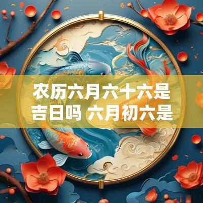 农历六月六十六是吉日吗 六月初六是吉日吗