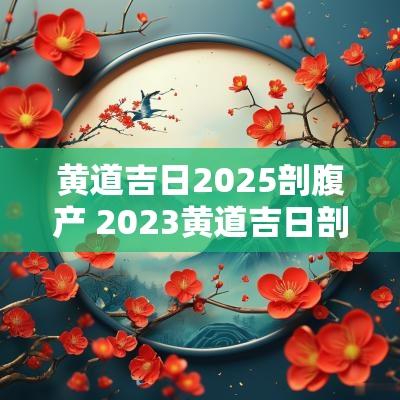 黄道吉日2025剖腹产 2025黄道吉日剖腹产