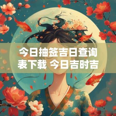 今日抽签吉日查询表下载 今日吉时吉日查询表