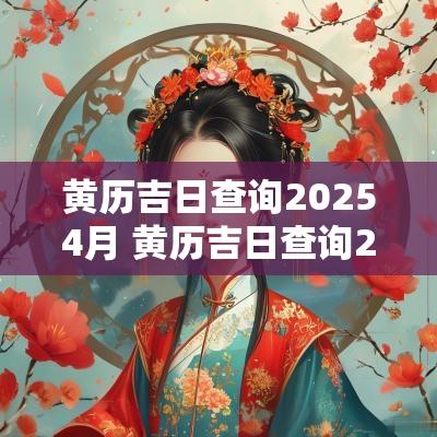 黄历吉日查询20254月 黄历吉日查询2025年今天