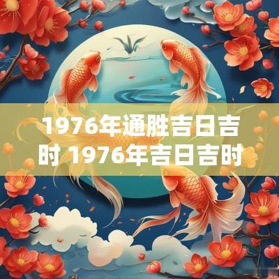 1976年通胜吉日吉时 1976年吉日吉时