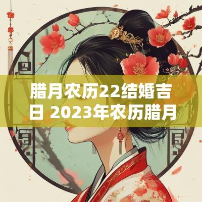 腊月农历22结婚吉日 2025年农历腊月二十结婚吉日