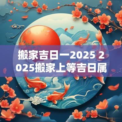 搬家吉日一2025 2025搬家上等吉日属羊