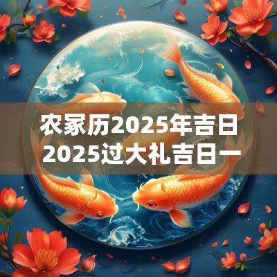 农冢历2025年吉日 2025过大礼吉日一览表