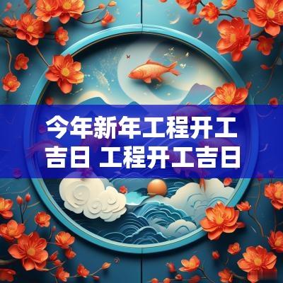 今年新年工程开工吉日 工程开工吉日最近几天的