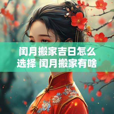 闰月搬家吉日怎么选择 闰月搬家有啥大忌