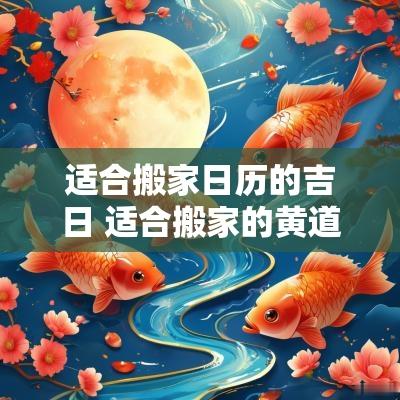 适合搬家日历的吉日 适合搬家的黄道吉日12月