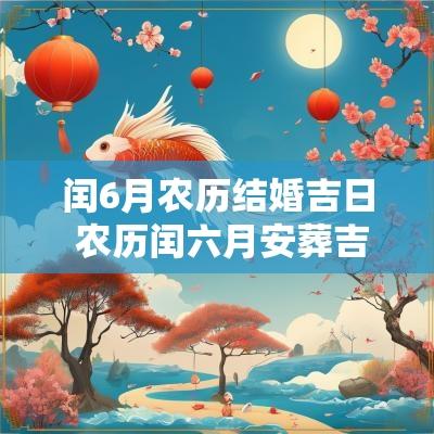闰6月农历结婚吉日 农历闰六月安葬吉日