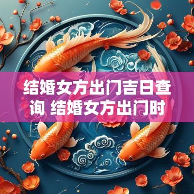 结婚女方出门吉日查询 结婚女方出门时间如何定
