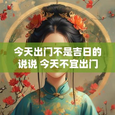 今天出门不是吉日的说说 今天不宜出门的说说