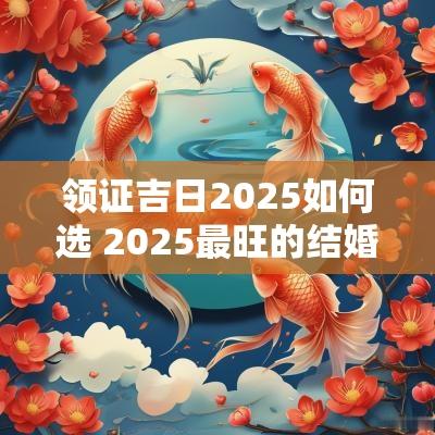 领证吉日2025如何选 2025最旺的结婚吉日