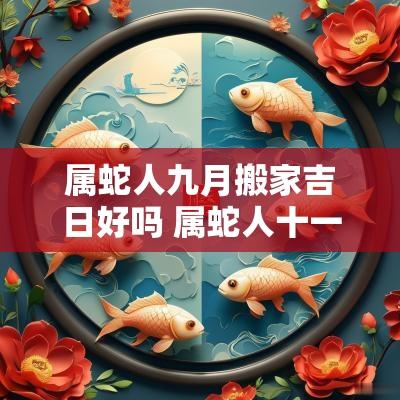 属蛇人九月搬家吉日好吗 属蛇人十一月搬家哪天最好