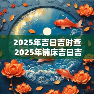 2025年吉日吉时查 2025年铺床吉日吉时