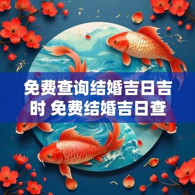免费查询结婚吉日吉时 免费结婚吉日查询小程序