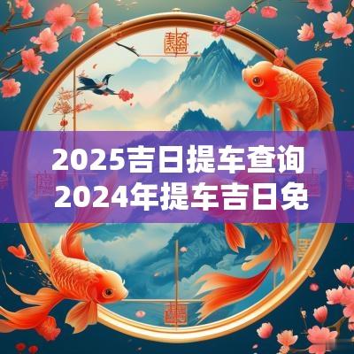 2025吉日提车查询 2025年提车吉日免费查询表