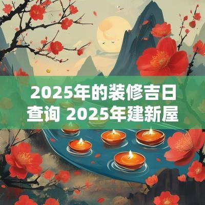 2025年的装修吉日查询 2025年建新屋吉日查询
