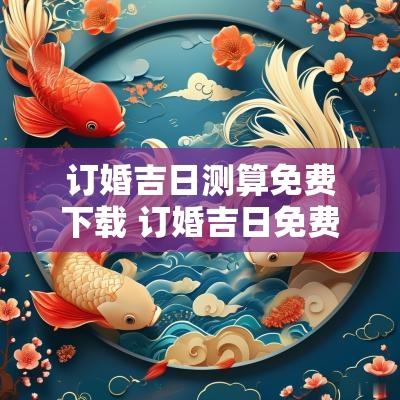 订婚吉日测算免费下载 订婚吉日免费查询