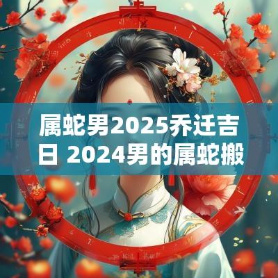 属蛇男2025乔迁吉日 2025男的属蛇搬家上等吉日