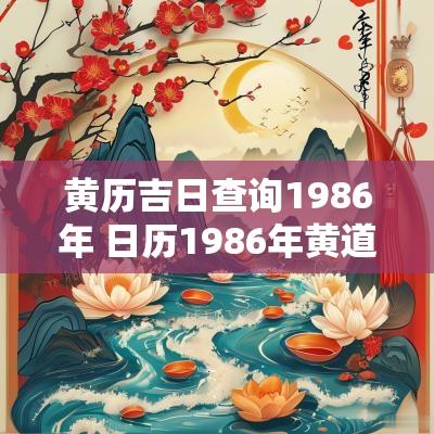 黄历吉日查询1986年 日历1986年黄道吉日