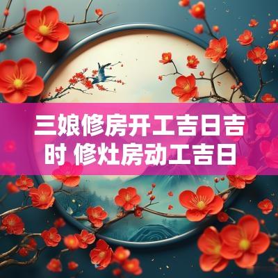 三娘修房开工吉日吉时 修灶房动工吉日查询大全