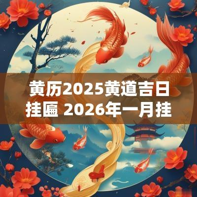 黄历2025黄道吉日挂匾 2026年一月挂匾黄历吉日