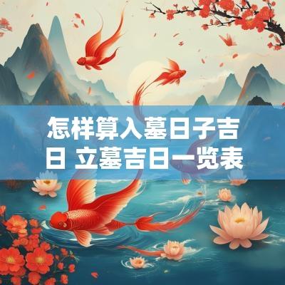 怎样算入墓日子吉日 立墓吉日一览表