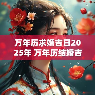 万年历求婚吉日2025年 万年历结婚吉日一览表