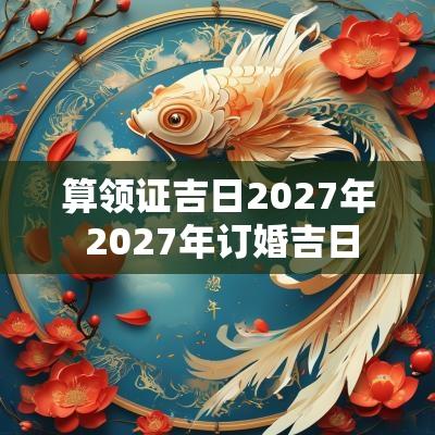 算领证吉日2027年 2027年订婚吉日