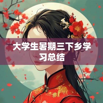大学生暑期三下乡学习总结