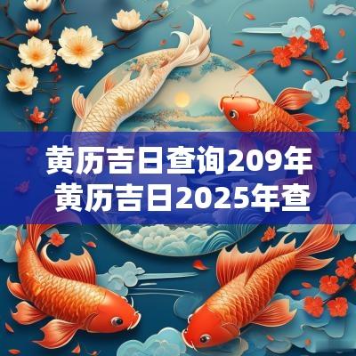 黄历吉日查询209年 黄历吉日2025年查询