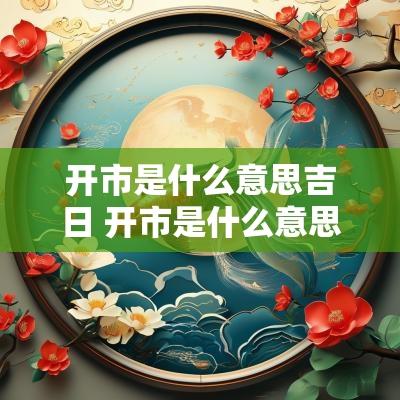开市是什么意思吉日 开市是什么意思是开业吗