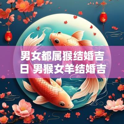 男女都属猴结婚吉日 男猴女羊结婚吉日