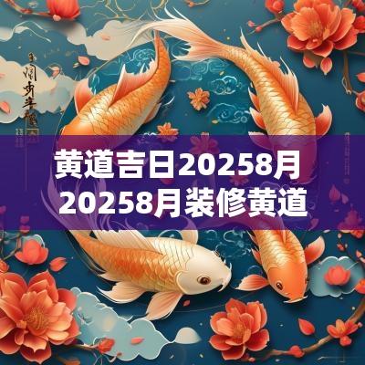 黄道吉日20258月 20258月装修黄道吉日