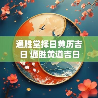 通胜堂择日黄历吉日 通胜黄道吉日