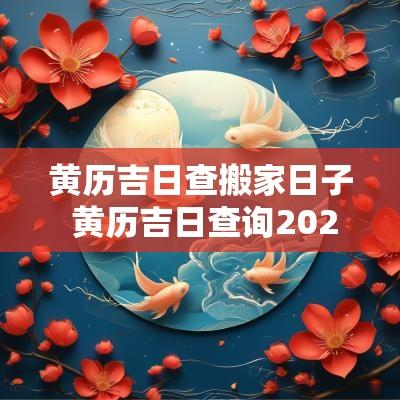 黄历吉日查搬家日子 黄历吉日查询2025搬家日子