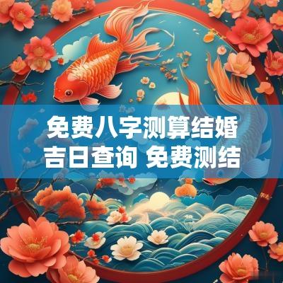 免费八字测算结婚吉日查询 免费测结婚吉日查询2025年